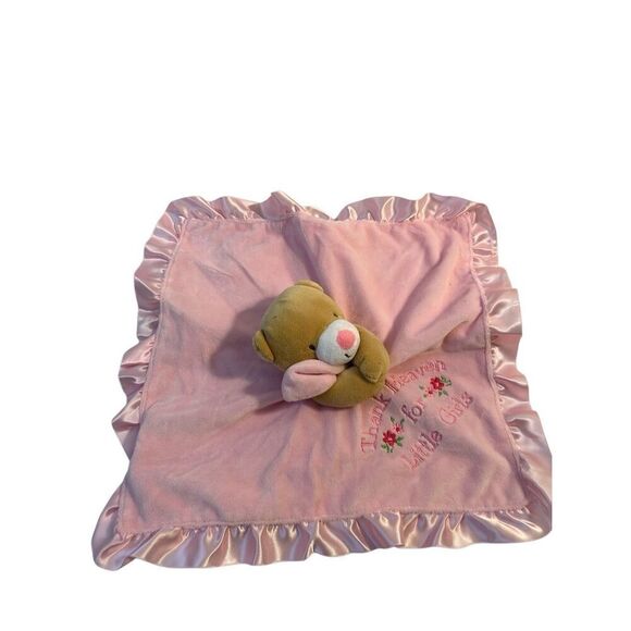 Baby Starter pink silky blanket "Thank Heavens for Little Girls" 2017 replacemen - Picture 1 of 5